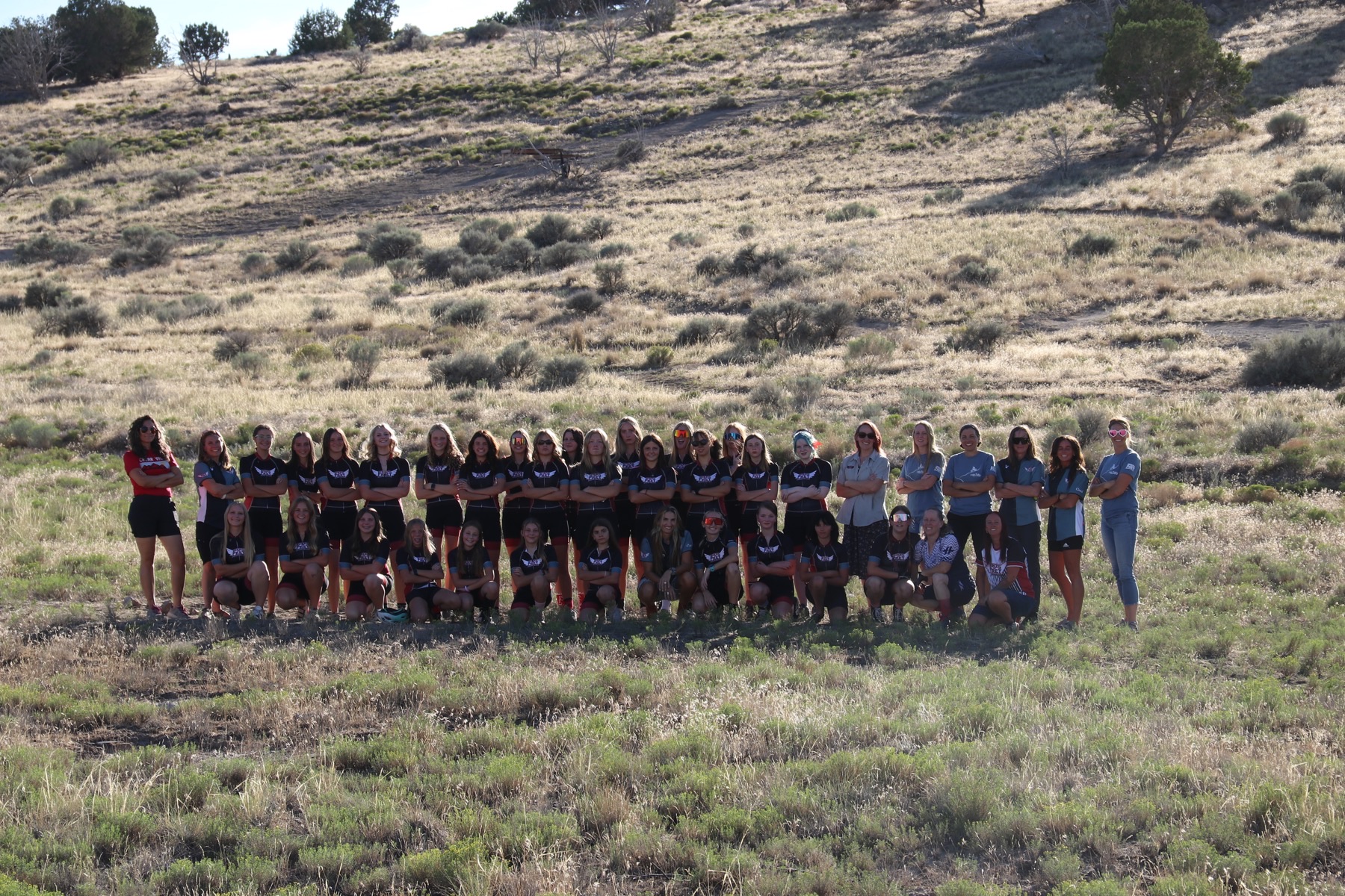 Cedar Valley MTB girls team photo, 2026